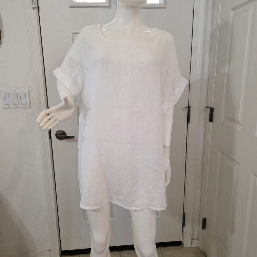 Bella Umbra Elegant White Women's Top Size 2X